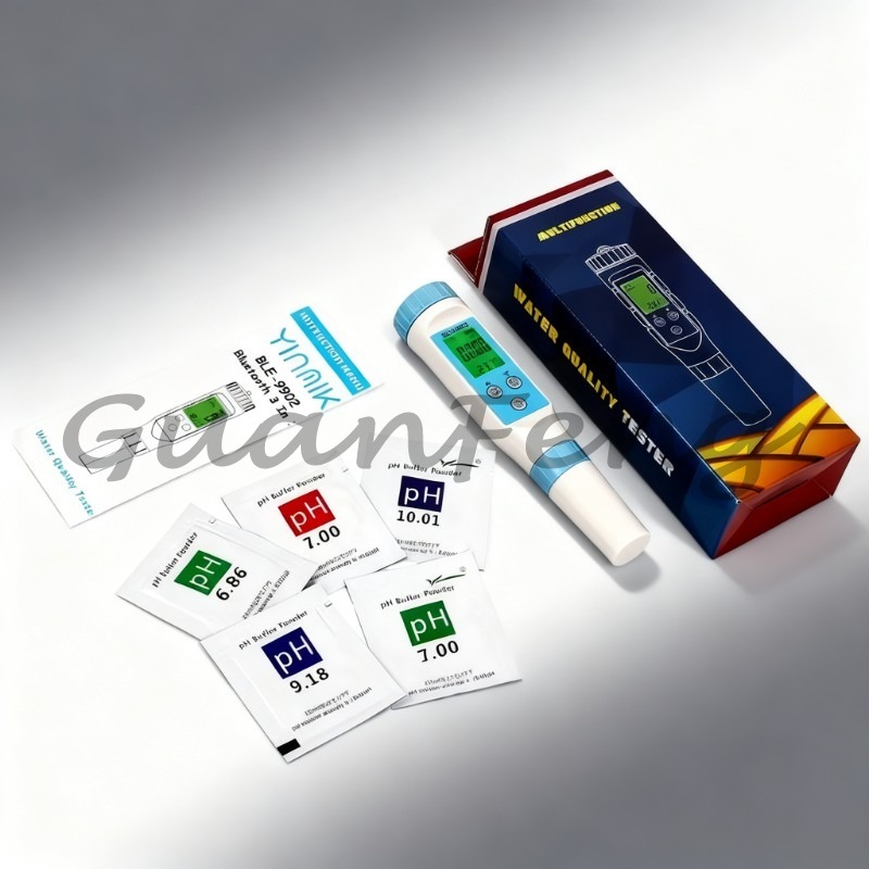Ph Meter Digital Water Tester - デジタル多機能水質計。pH、EC、温度を3つの測定機能で同時に測定可能。水耕栽培システムや水槽での使用に最適。