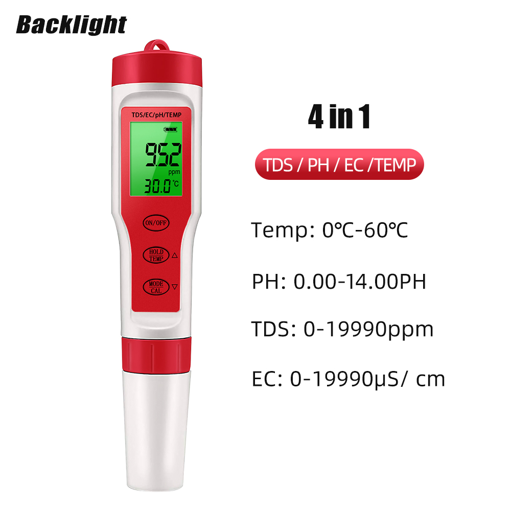 Ph Meter Digital Water Tester - 4 IN 1 TDS PH メーター