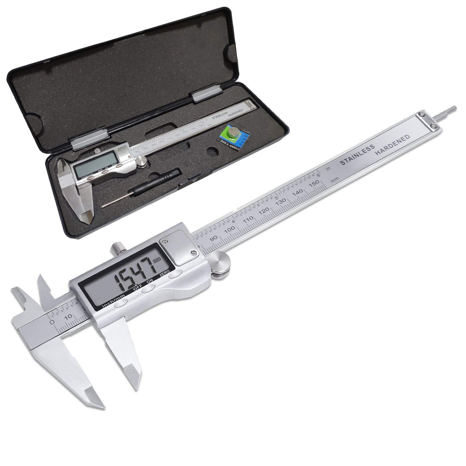 ステンレス鋼のデジタル電子ノギス,金属測定ツール,長さ150 - Digital Caliper 150Mm Stainless Steel のレビューと価格