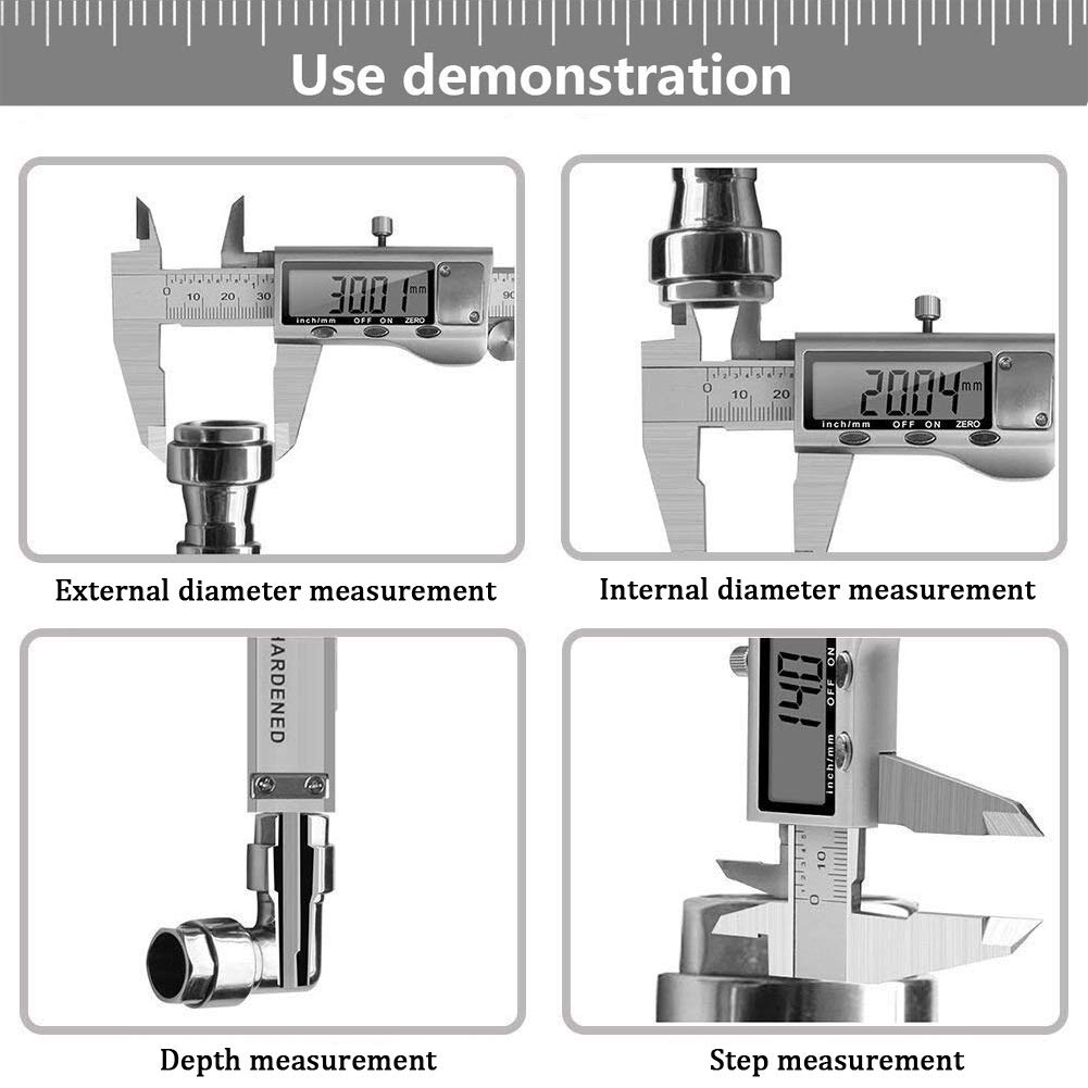 ステンレス鋼のデジタル電子ノギス,金属測定ツール,長さ150 - Digital Caliper 150Mm Stainless Steel のレビューと価格