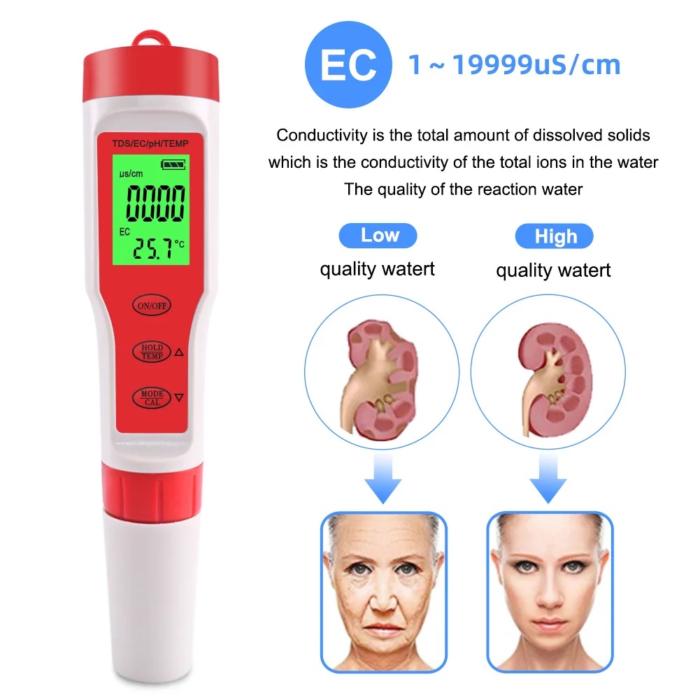 4 IN 1 TDS PH メーター PH/TDS/EC/温 - Ph Meter Digital Water Tester のレビューと価格